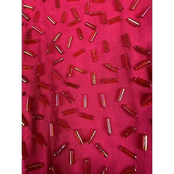 Alyce Design Pleasant Top Shirt Sequins‎ Sprinkles Red Pink Womens Large Vintage - Picture 5 of 6